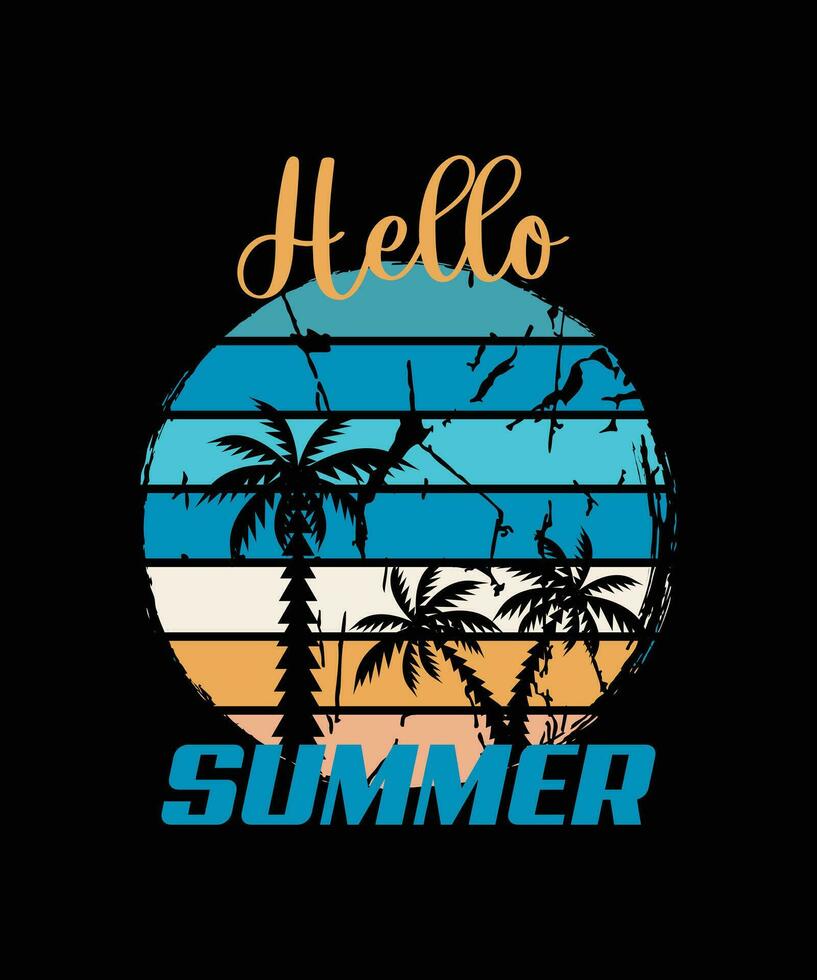 verano camiseta diseño, vector eps archivos