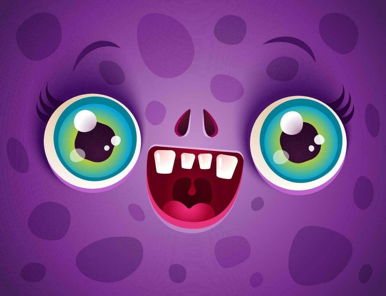Kawaii face of zombie vector
