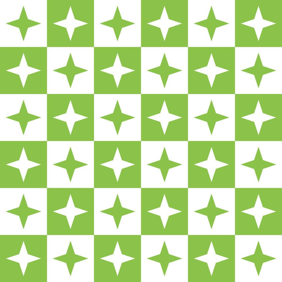 Light green 4 point star. 4 point star pattern. 4 point star pattern background. 4 point star background. Seamless pattern. for backdrop, decoration, Gift wrapping vector