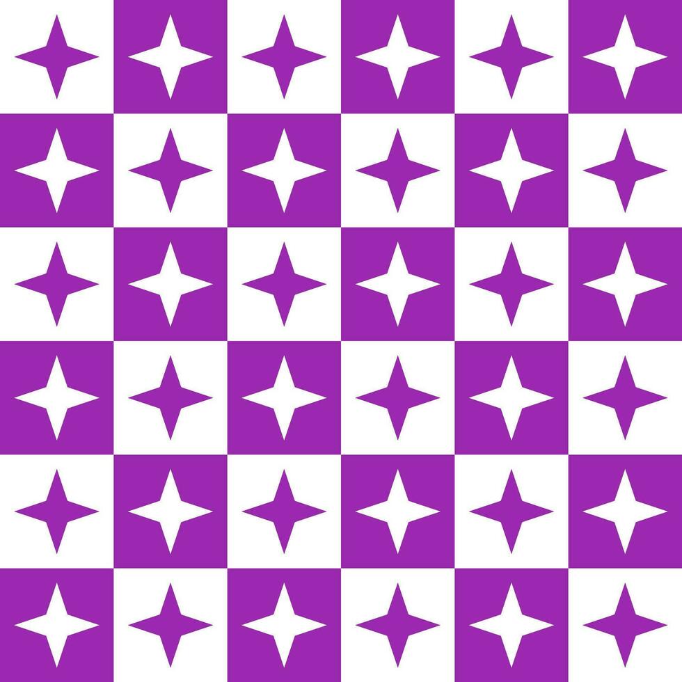 Purple 4 point star. 4 point star pattern. 4 point star pattern background. 4 point star background. Seamless pattern. for backdrop, decoration, Gift wrapping vector