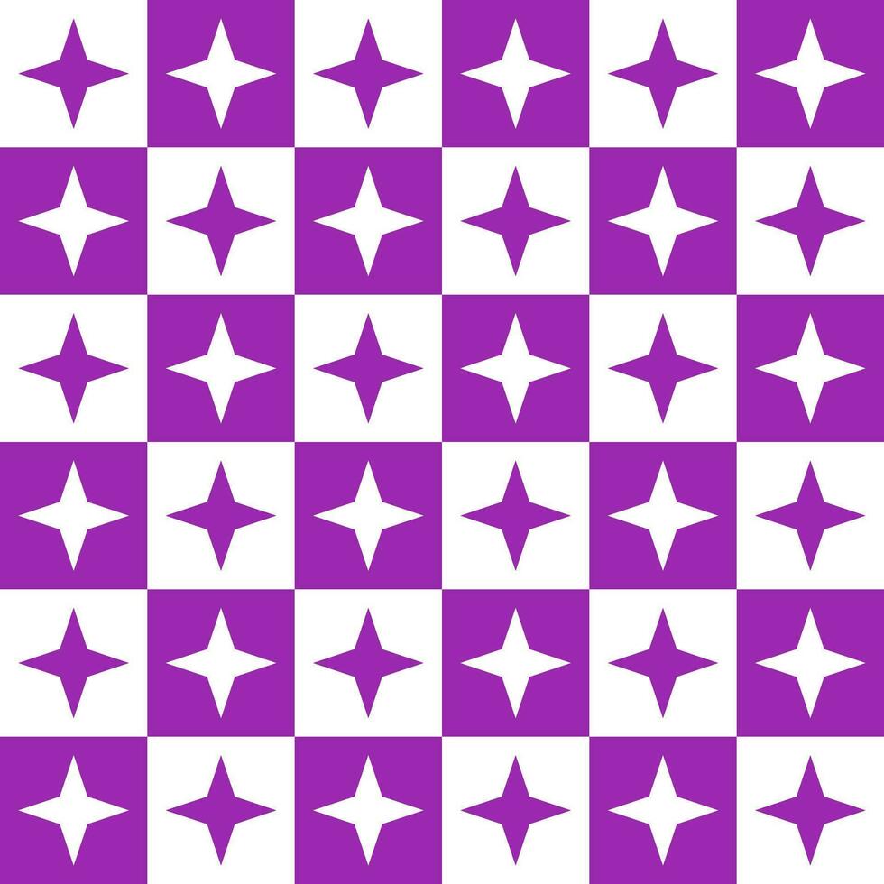 Purple 4 point star. 4 point star pattern. 4 point star pattern background. 4 point star background. Seamless pattern. for backdrop, decoration, Gift wrapping vector