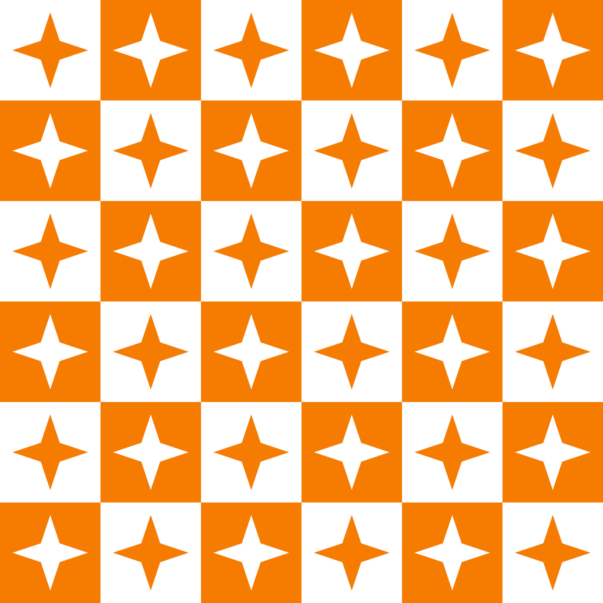 Orange 4 point star. 4 point star pattern. 4 point star pattern