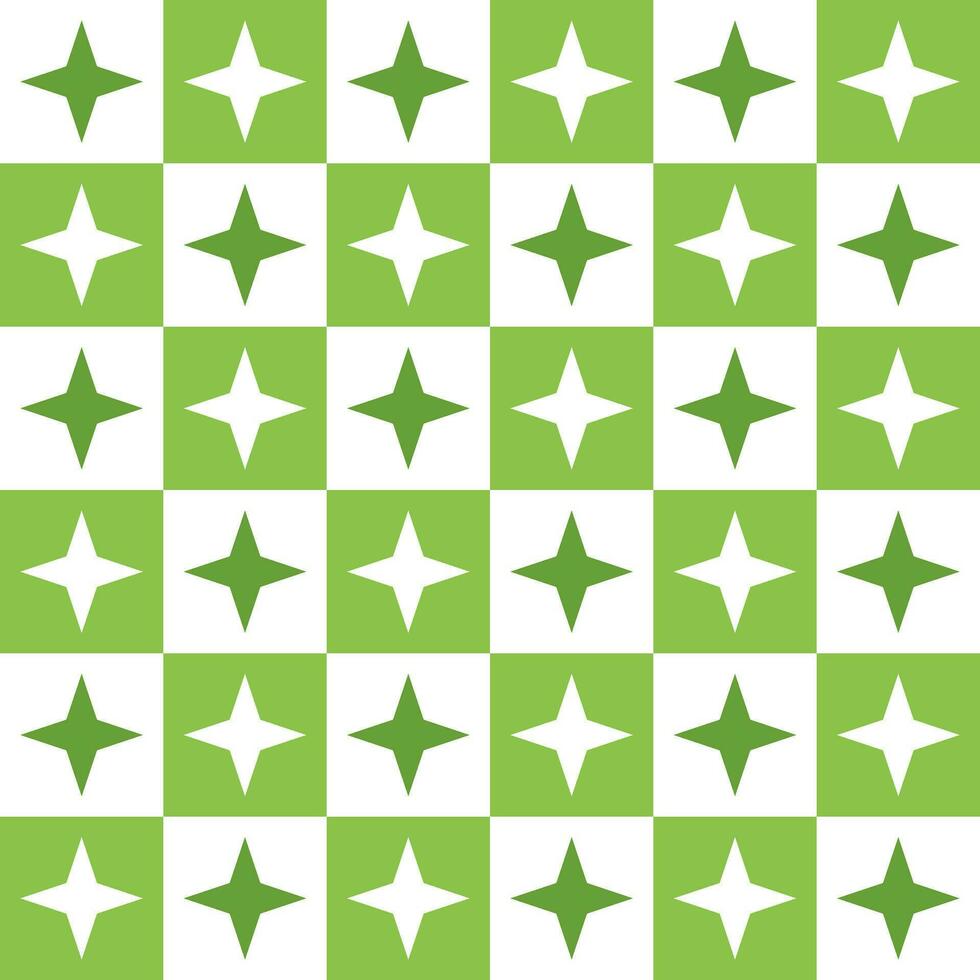 Light green 4 point star. 4 point star pattern. 4 point star pattern background. 4 point star background. Seamless pattern. for backdrop, decoration, Gift wrapping vector