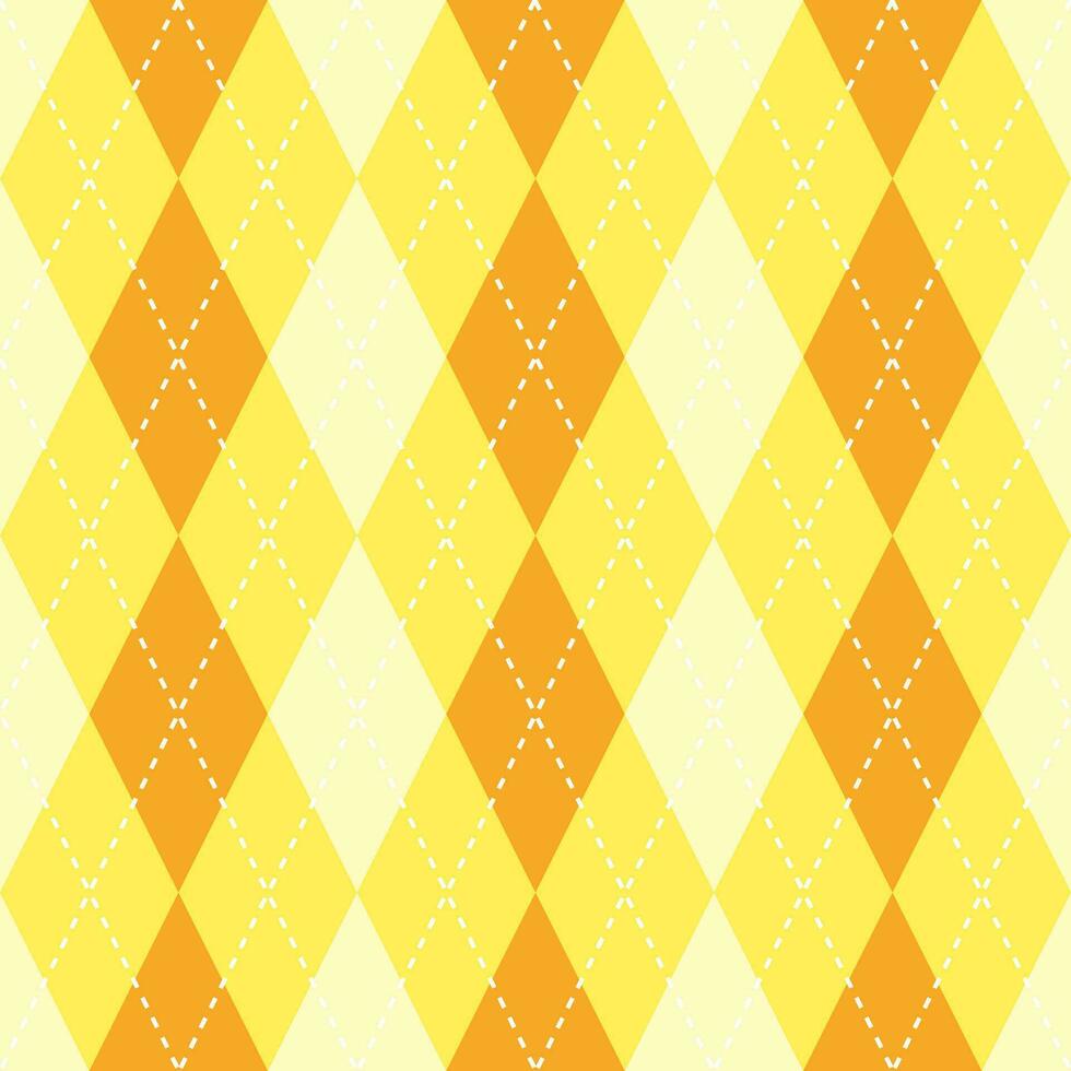Yellow argyle pattern. Argyle vector pattern. Argyle pattern. Seamless geometric pattern for clothing, wrapping paper, backdrop, background, gift card, sweater.