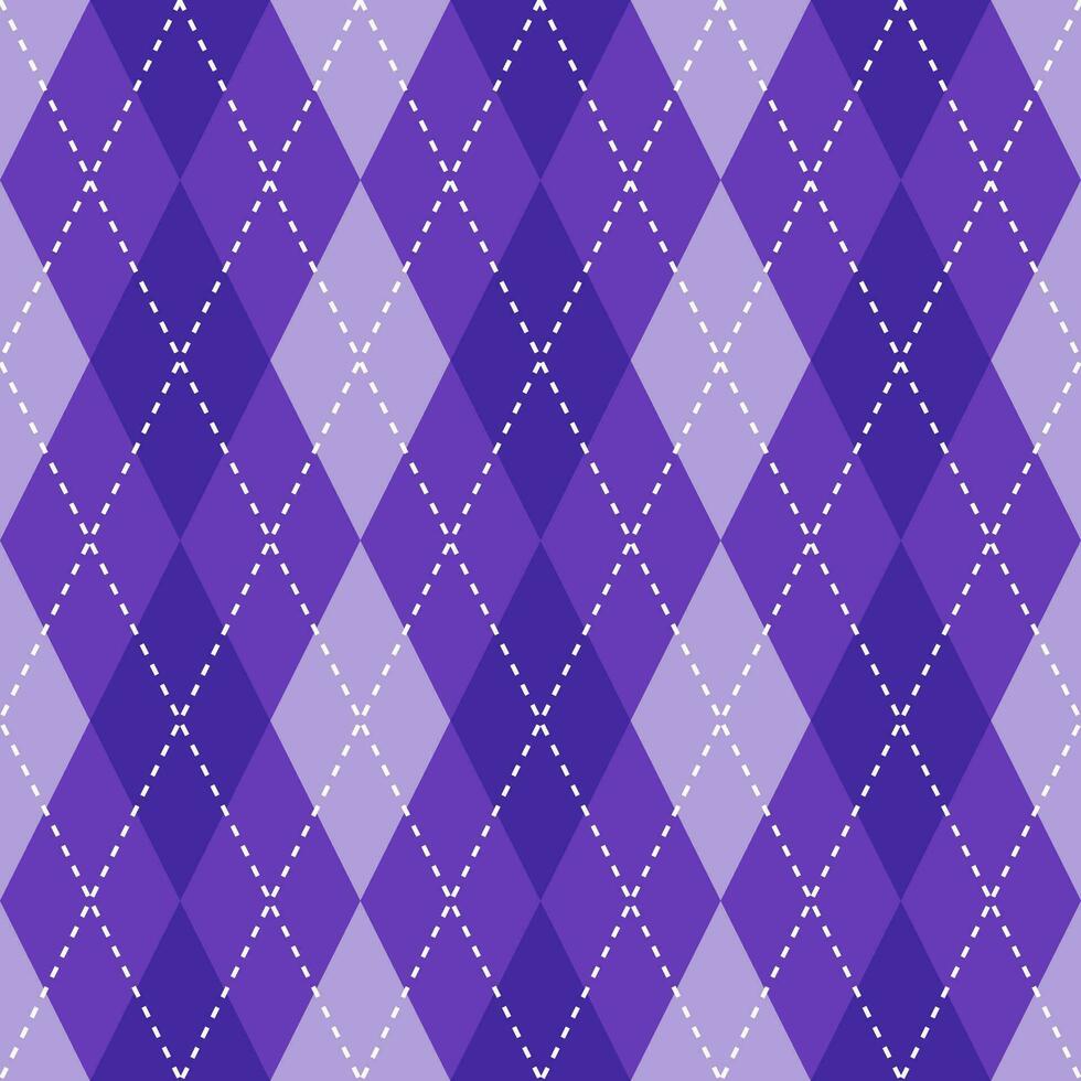 Purple argyle pattern. Argyle vector pattern. Argyle pattern. Seamless geometric pattern for clothing, wrapping paper, backdrop, background, gift card, sweater.