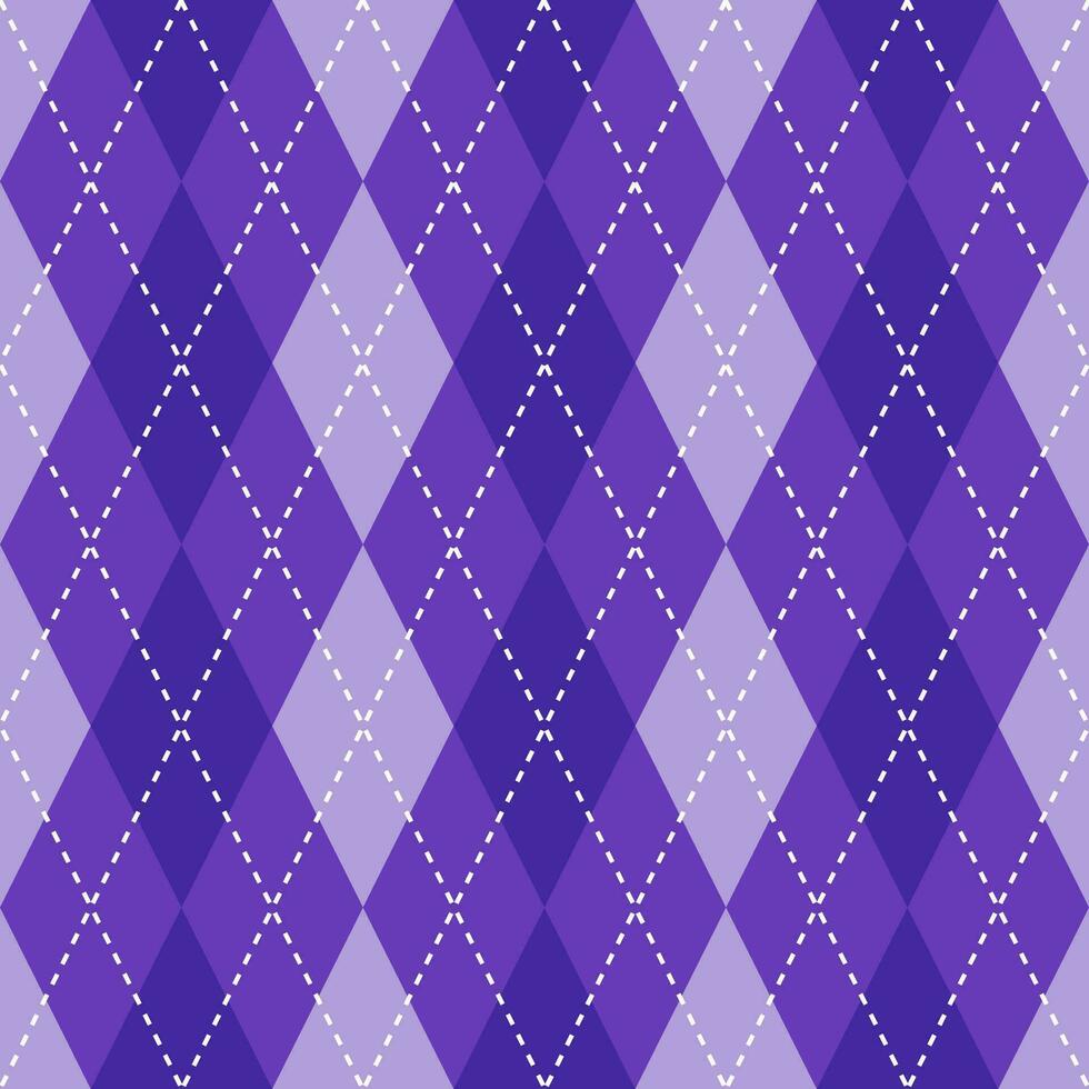 Purple argyle pattern. Argyle vector pattern. Argyle pattern. Seamless geometric pattern for clothing, wrapping paper, backdrop, background, gift card, sweater.