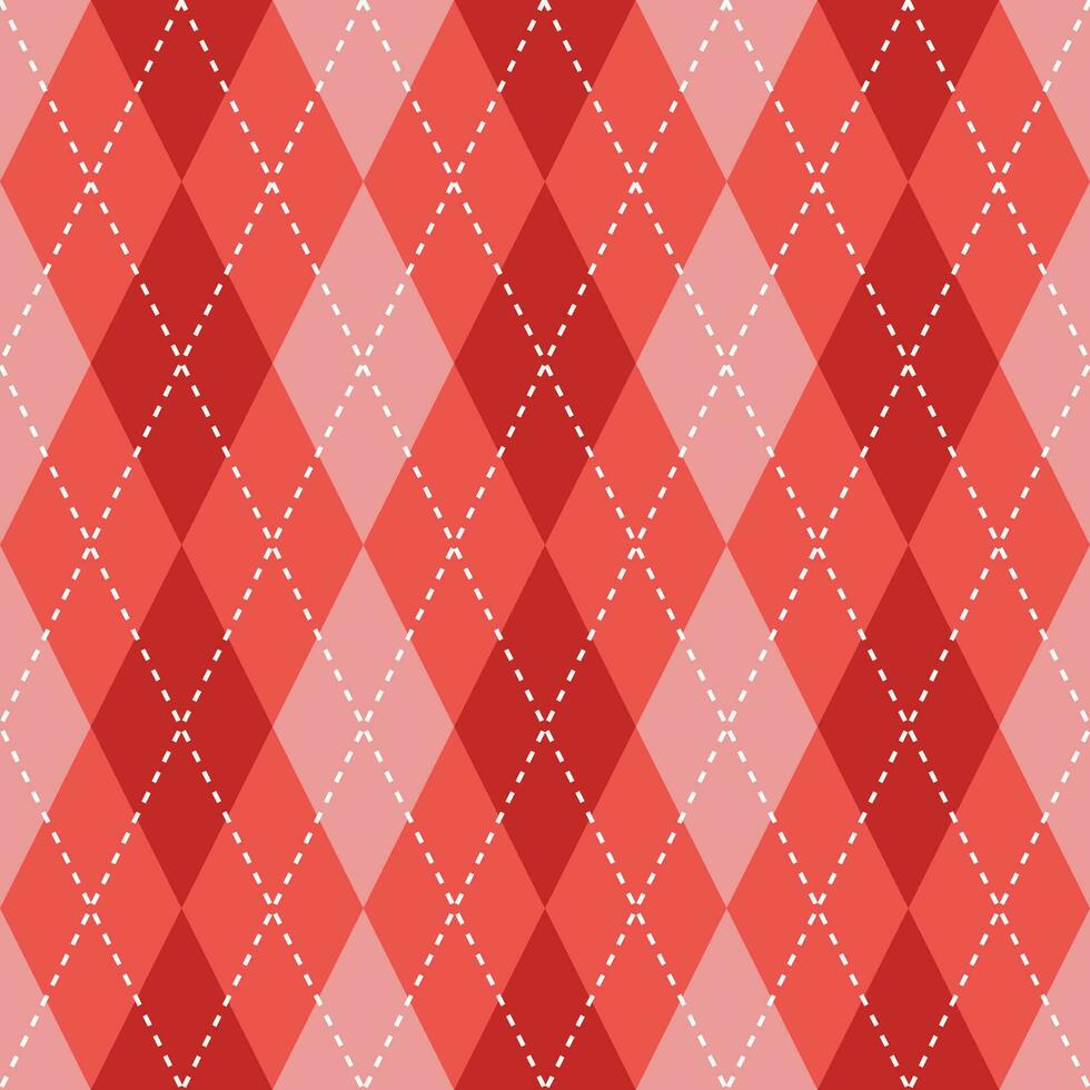 Red argyle pattern. Argyle vector pattern. Argyle pattern. Seamless geometric pattern for clothing, wrapping paper, backdrop, background, gift card, sweater.