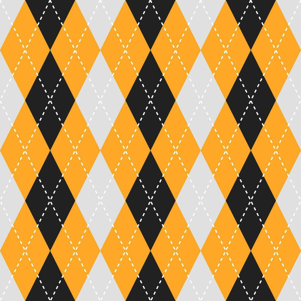 negro y amarillo color argyle modelo. argyle vector modelo. argyle modelo. sin costura geométrico modelo para ropa, envase papel, fondo, fondo, regalo tarjeta, suéter.