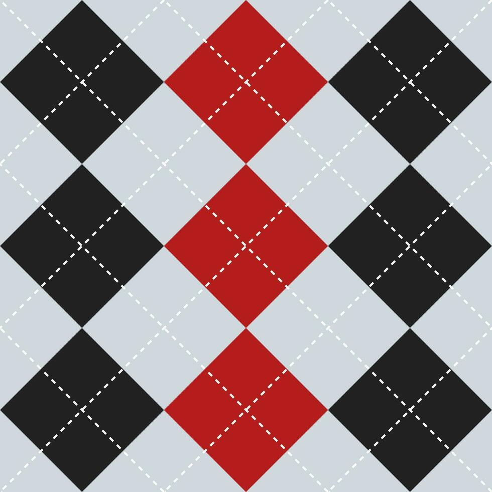 negro y rojo color argyle modelo. argyle vector modelo. argyle modelo. sin costura geométrico modelo para ropa, envase papel, fondo, fondo, regalo tarjeta, suéter.