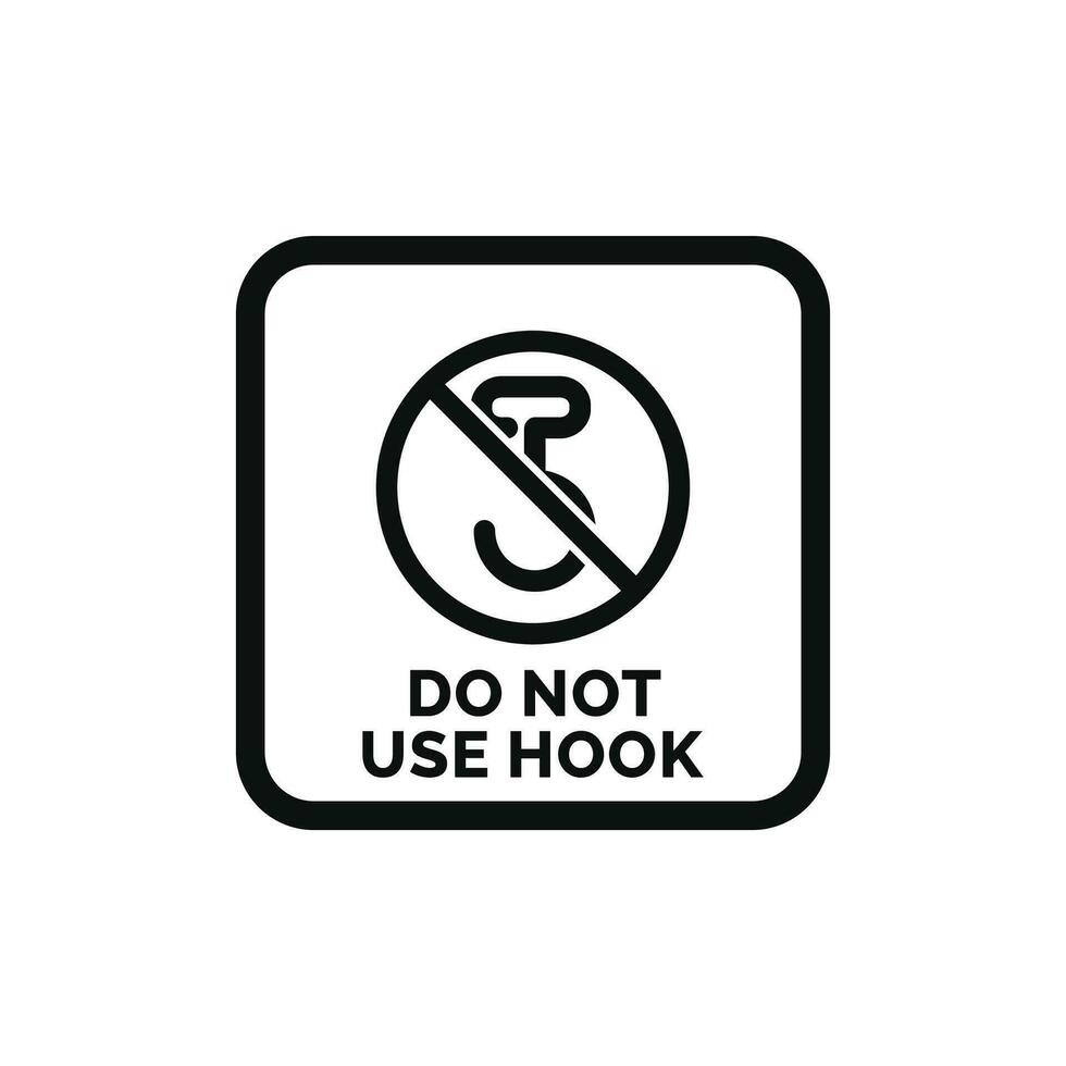 Do not use hooks packaging mark icon symbol vector