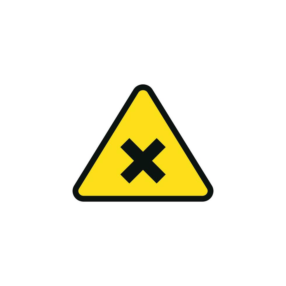 Irritant hazard caution warning symbol design vector