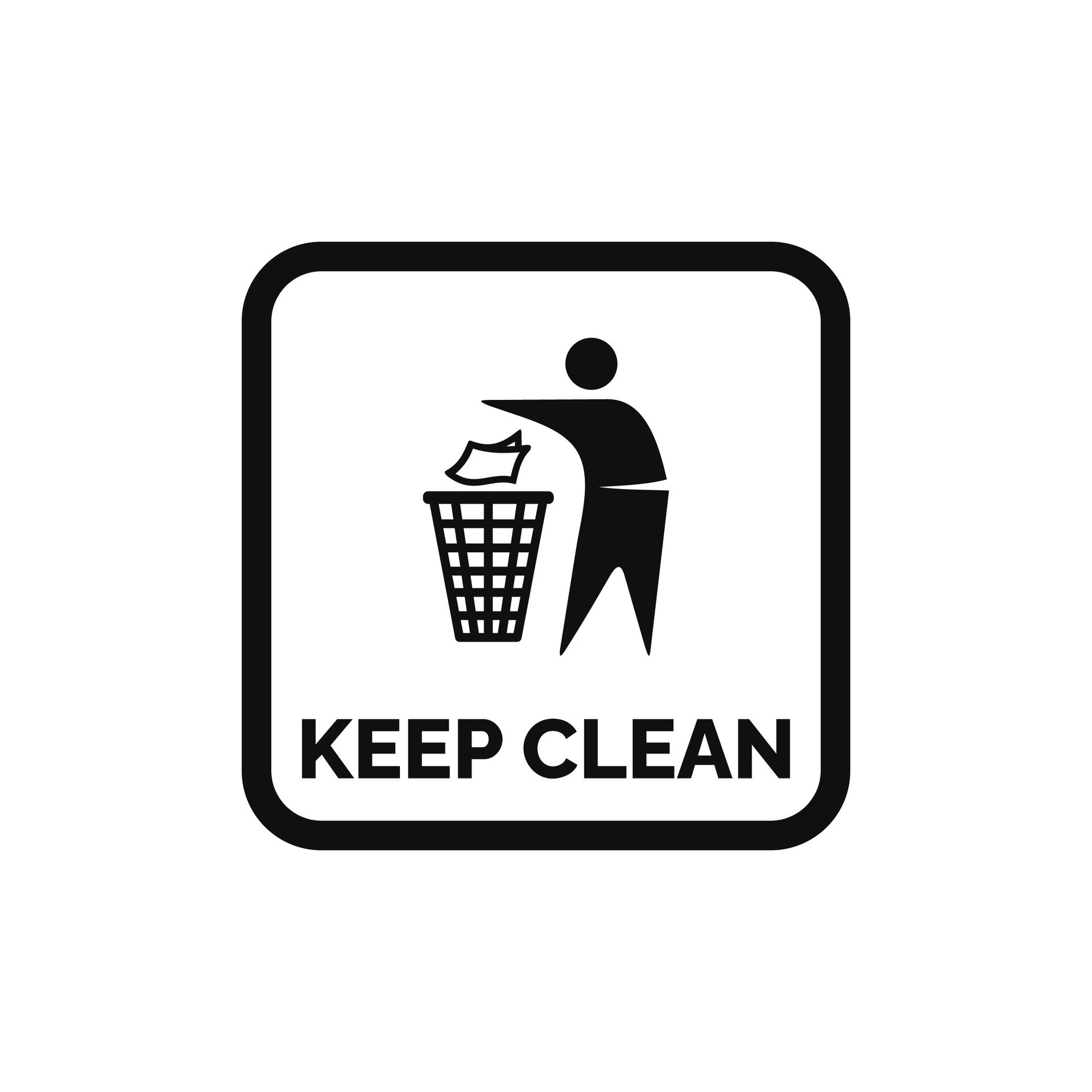 Do not litter packaging mark icon symbol vector. Keep clean icon symbol