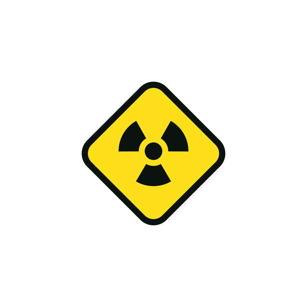 Radiation area caution warning symbol design vector
