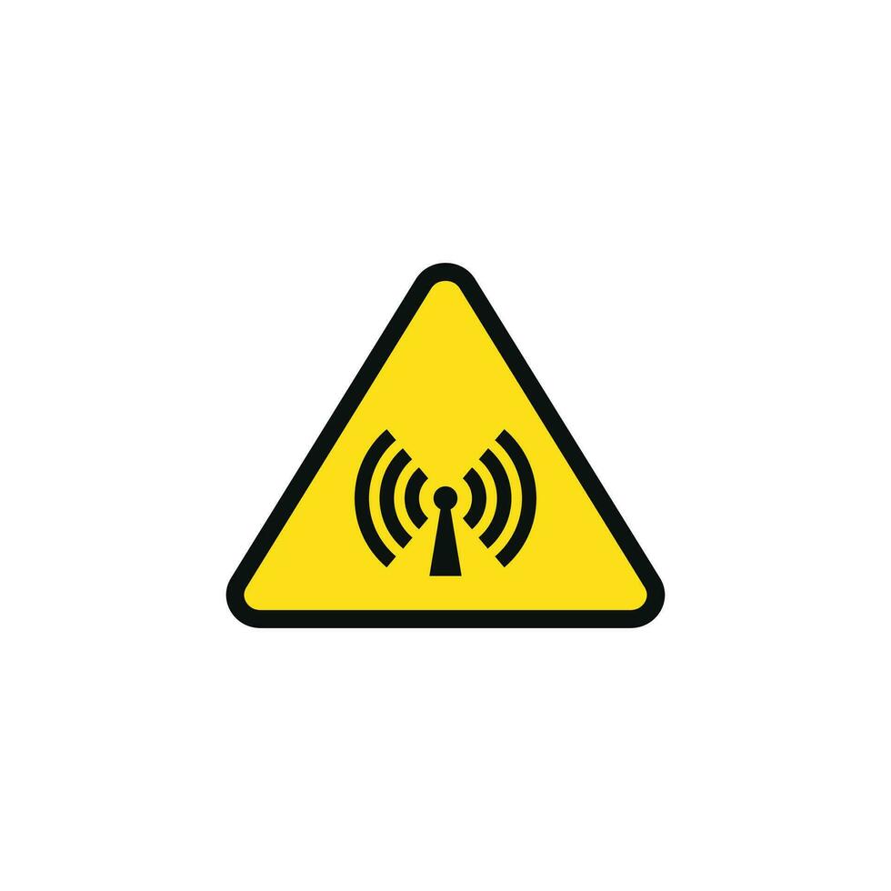 no ionizante radiación precaución advertencia símbolo diseño vector