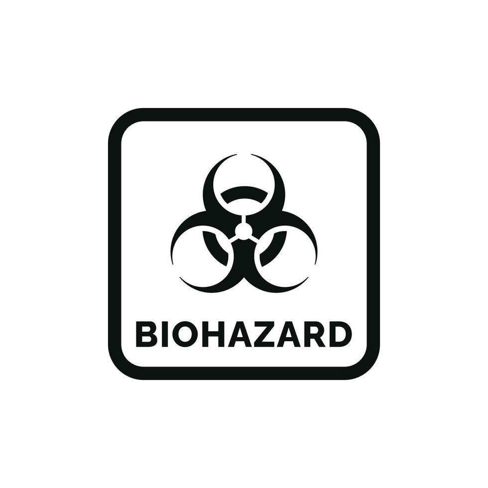Biohazard packaging mark icon symbol vector