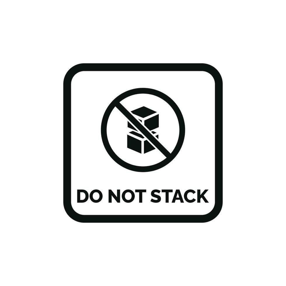 Do not stack packaging mark icon symbol vector