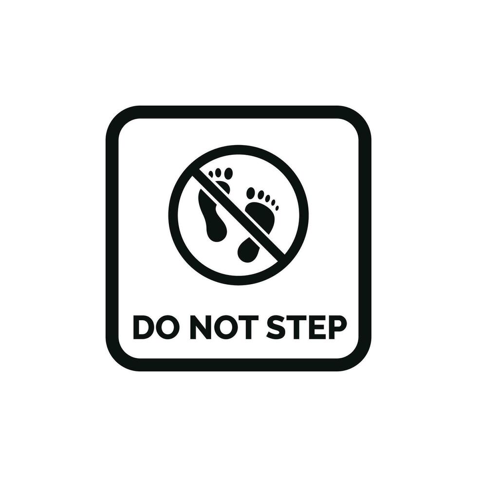 Do not step packaging mark icon symbol vector