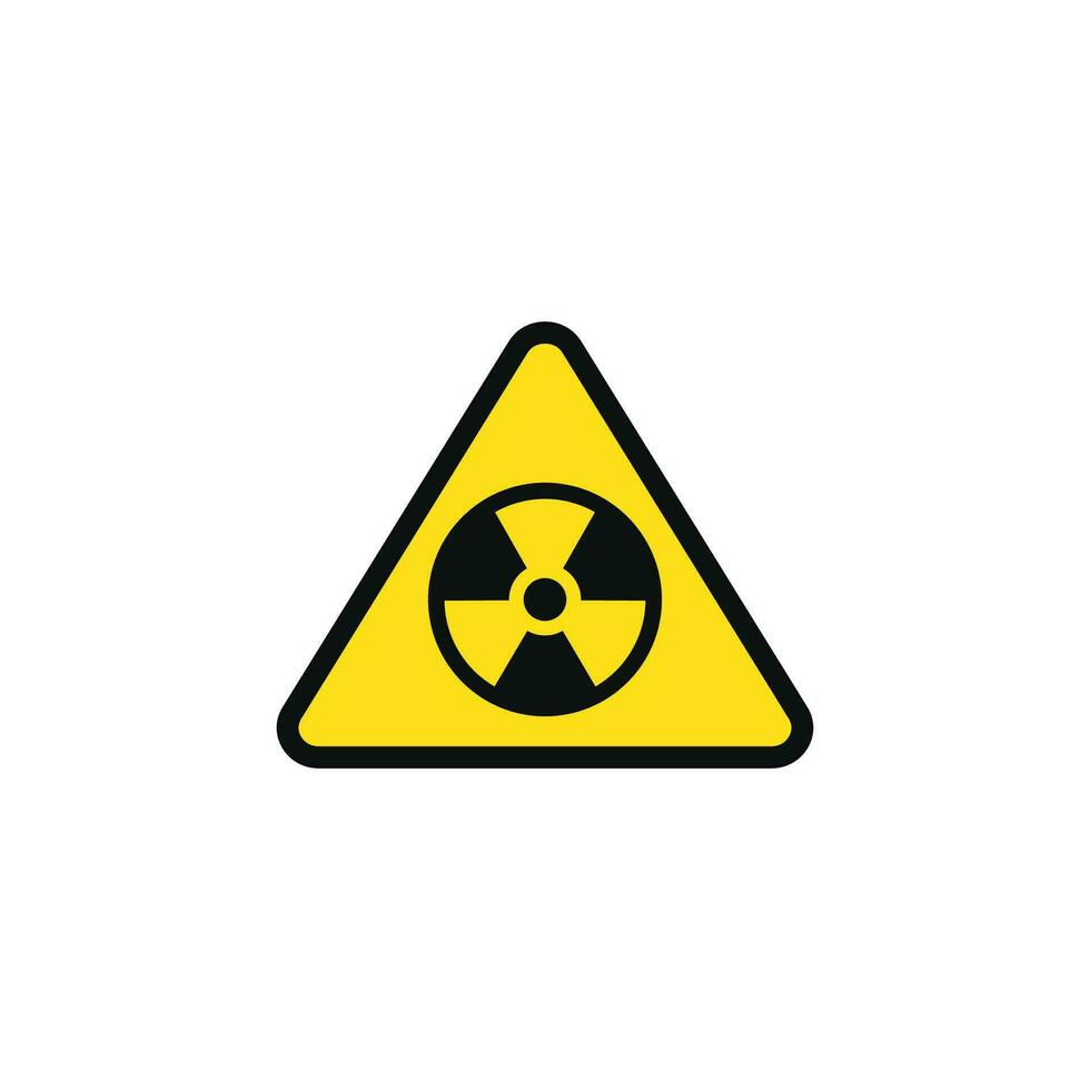 Radiation area caution warning symbol design vector