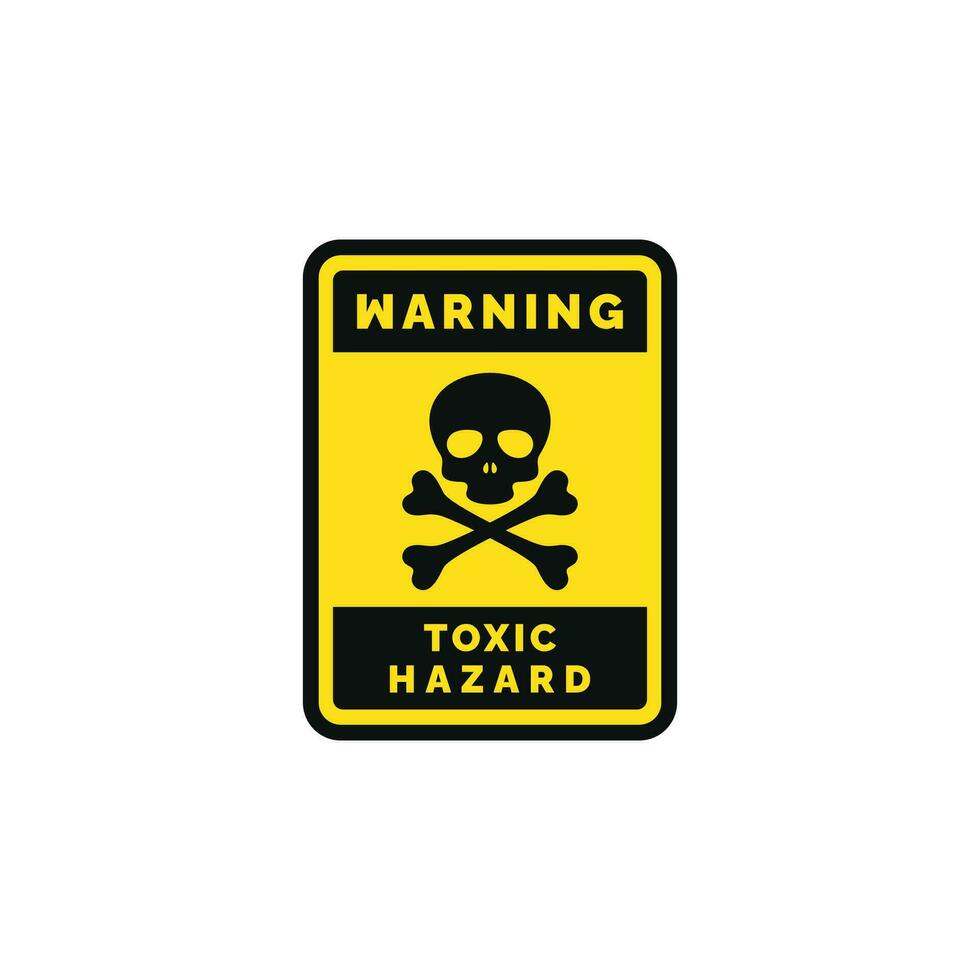 Toxic hazard caution warning symbol design vector