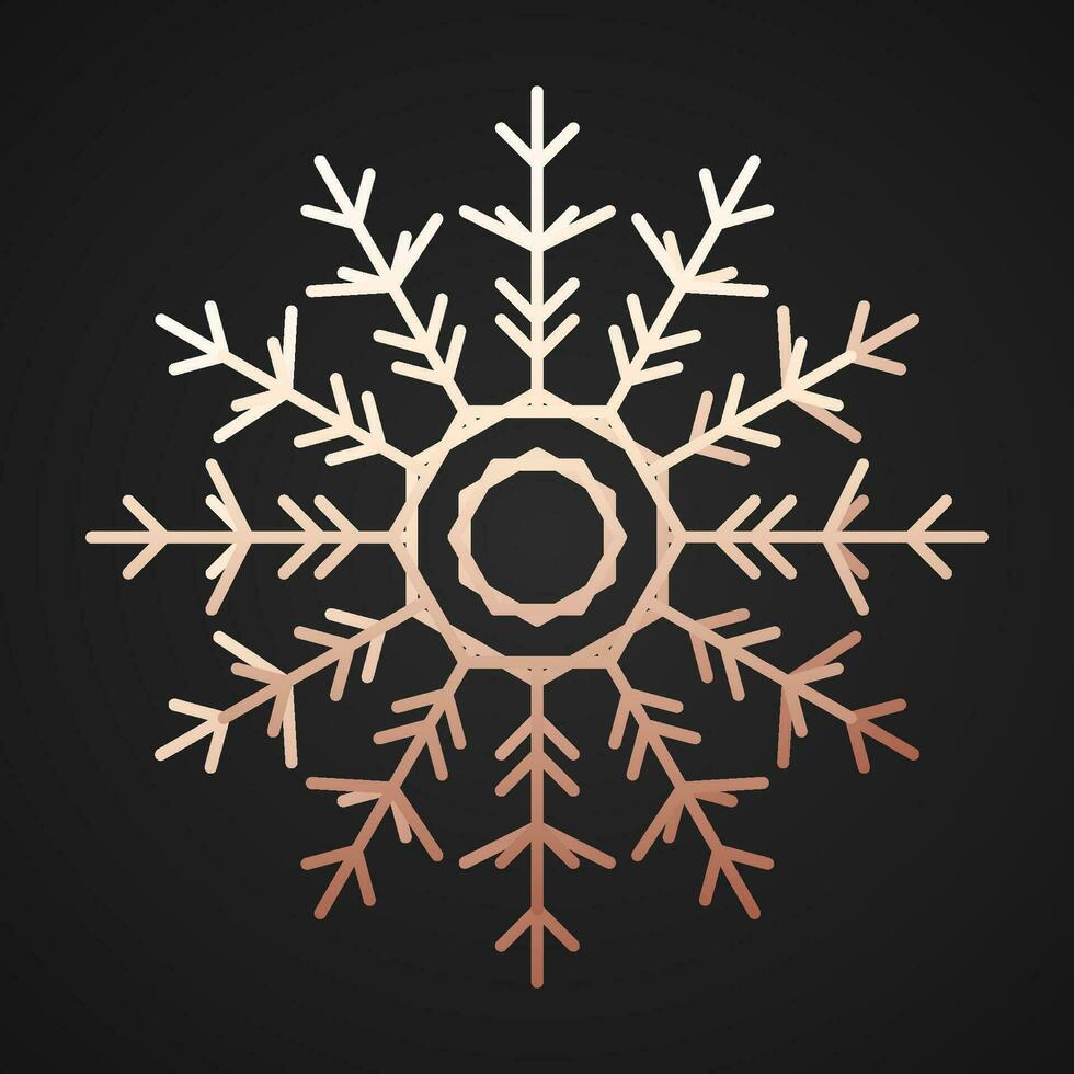 Snowflake vector gold luxury style isolated