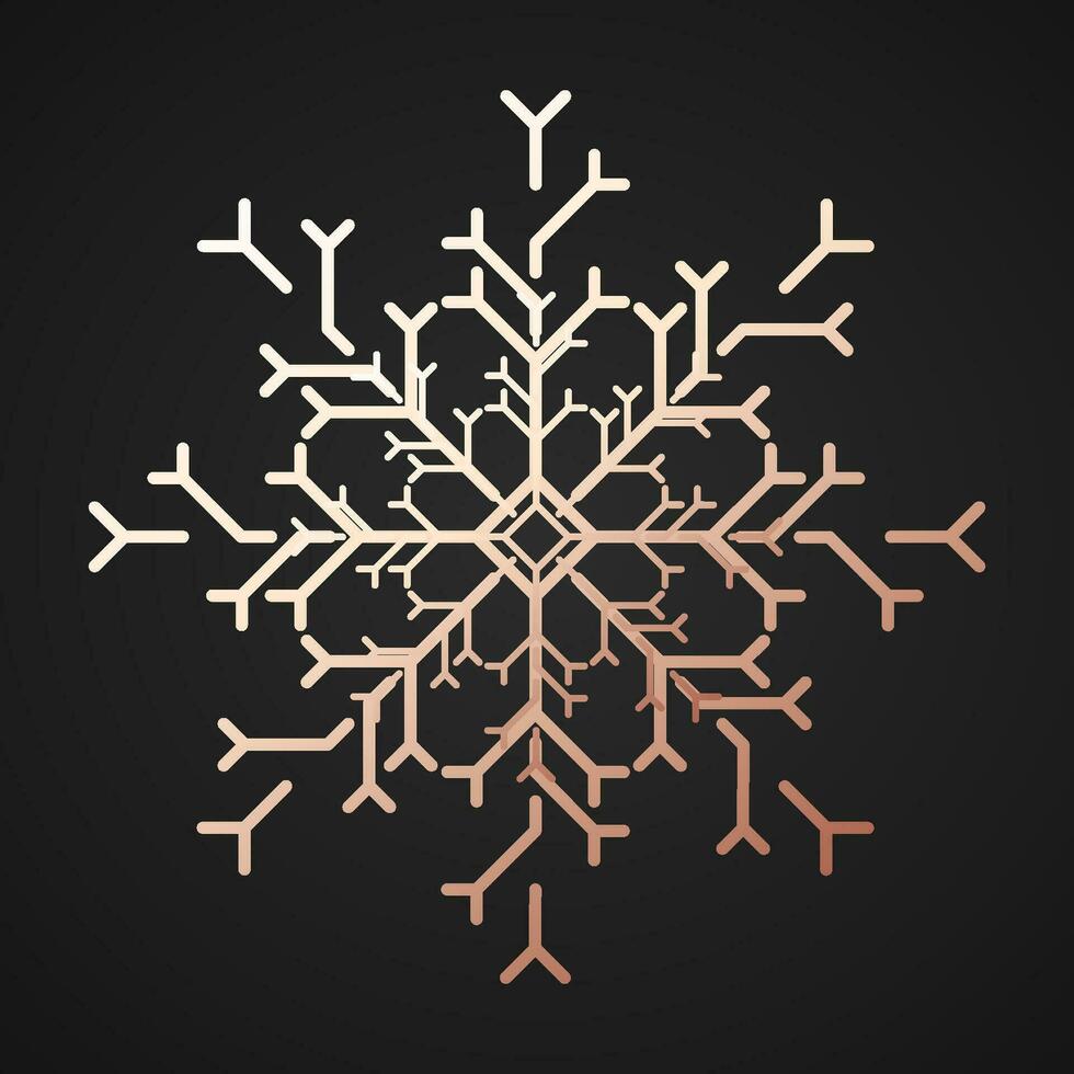 copo de nieve oro color estilo aislado en antecedentes vector