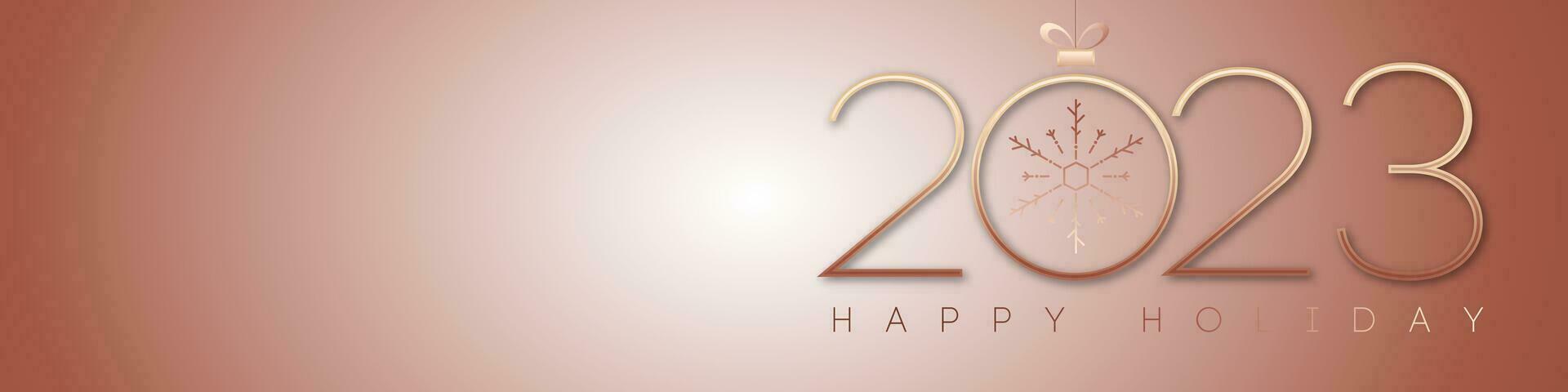 2023 celebration banner 3d gold style vector