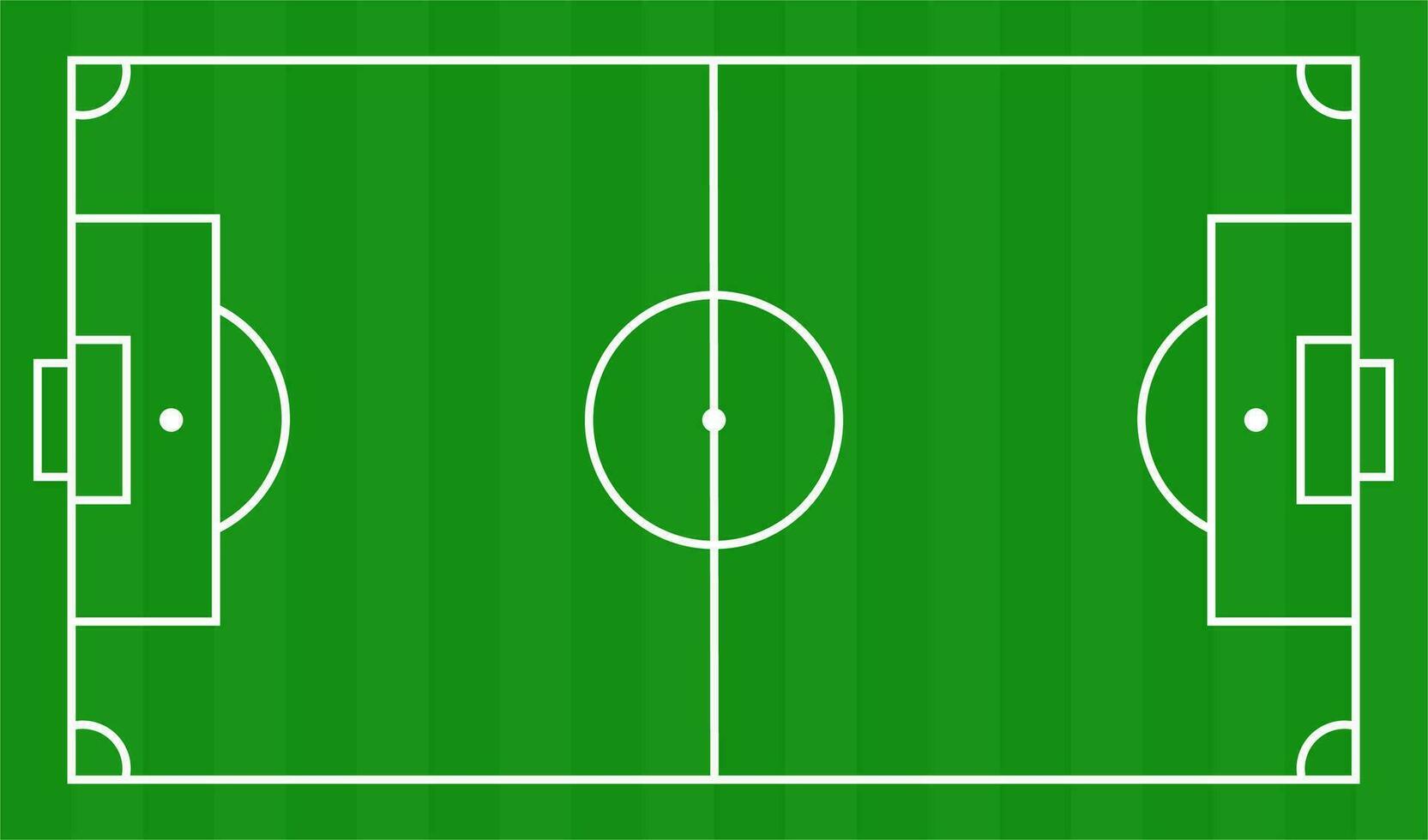 Soccer strategy field top view on green background vector