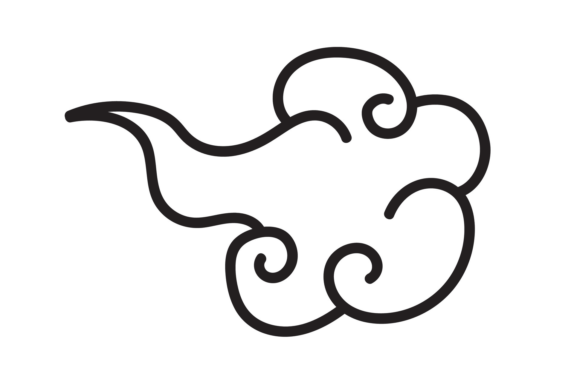 Cloud elegant style black color line 25661088 Vector Art at Vecteezy
