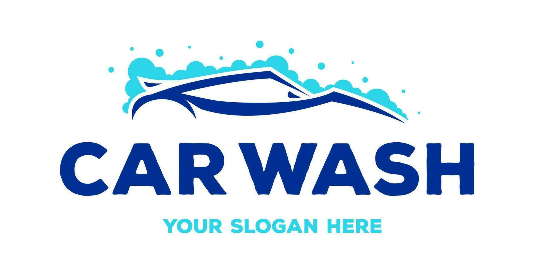 Car wash vector logotype cyan blue color