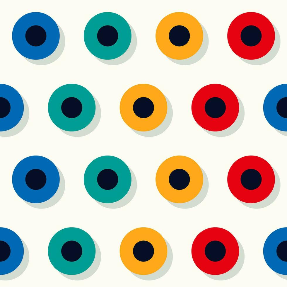 Abstract bauhaus circles pattern vector minimal 20s