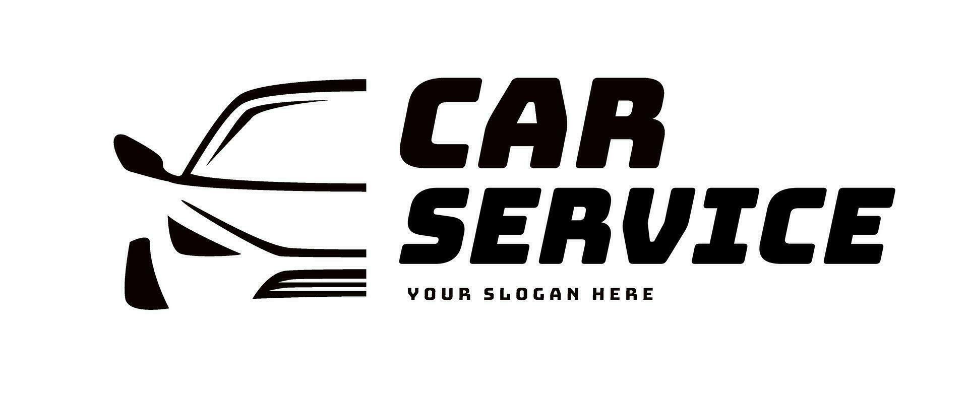 Car service vector logo black color