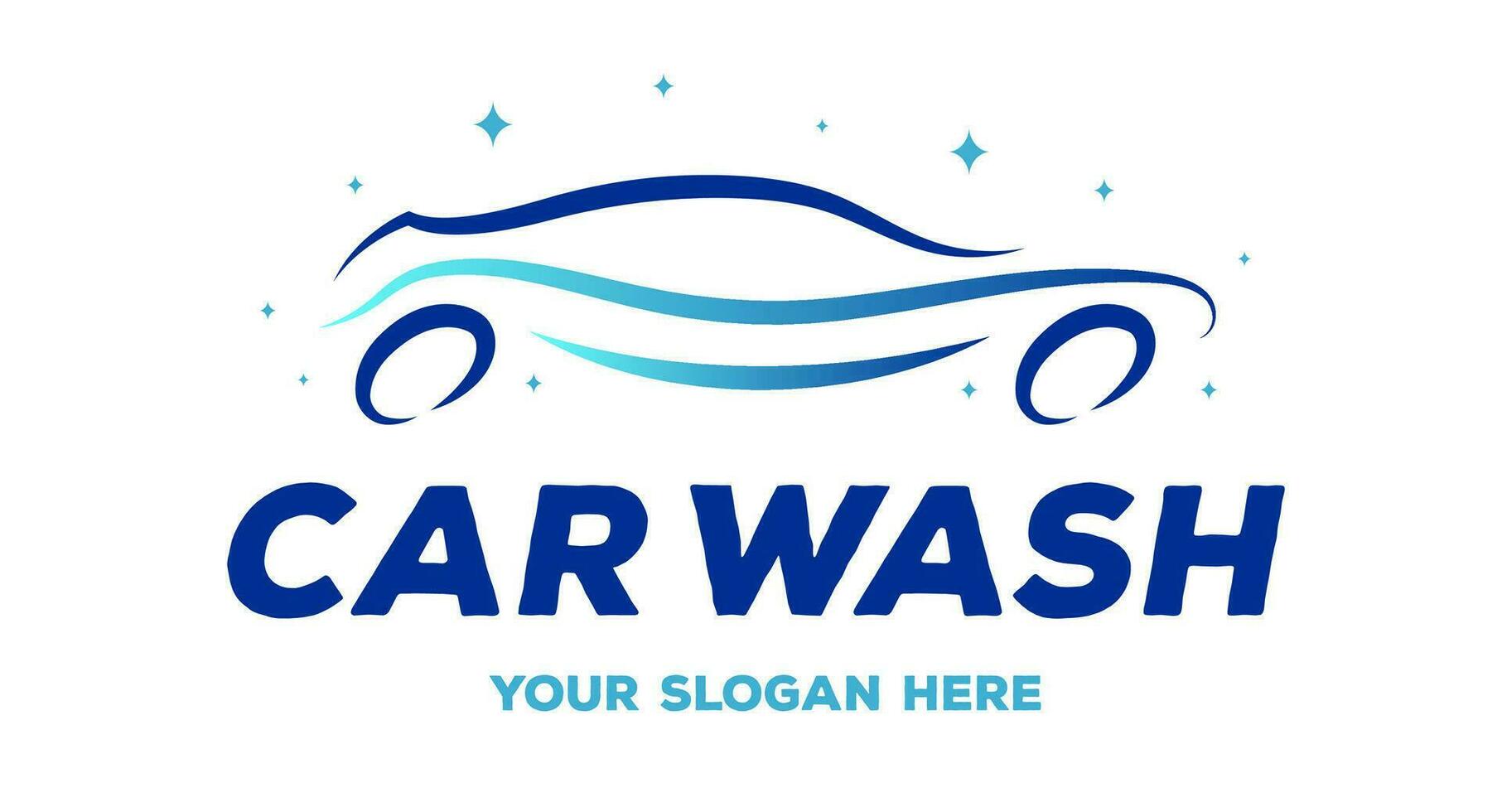 Car wash vector logotype gradient blue color