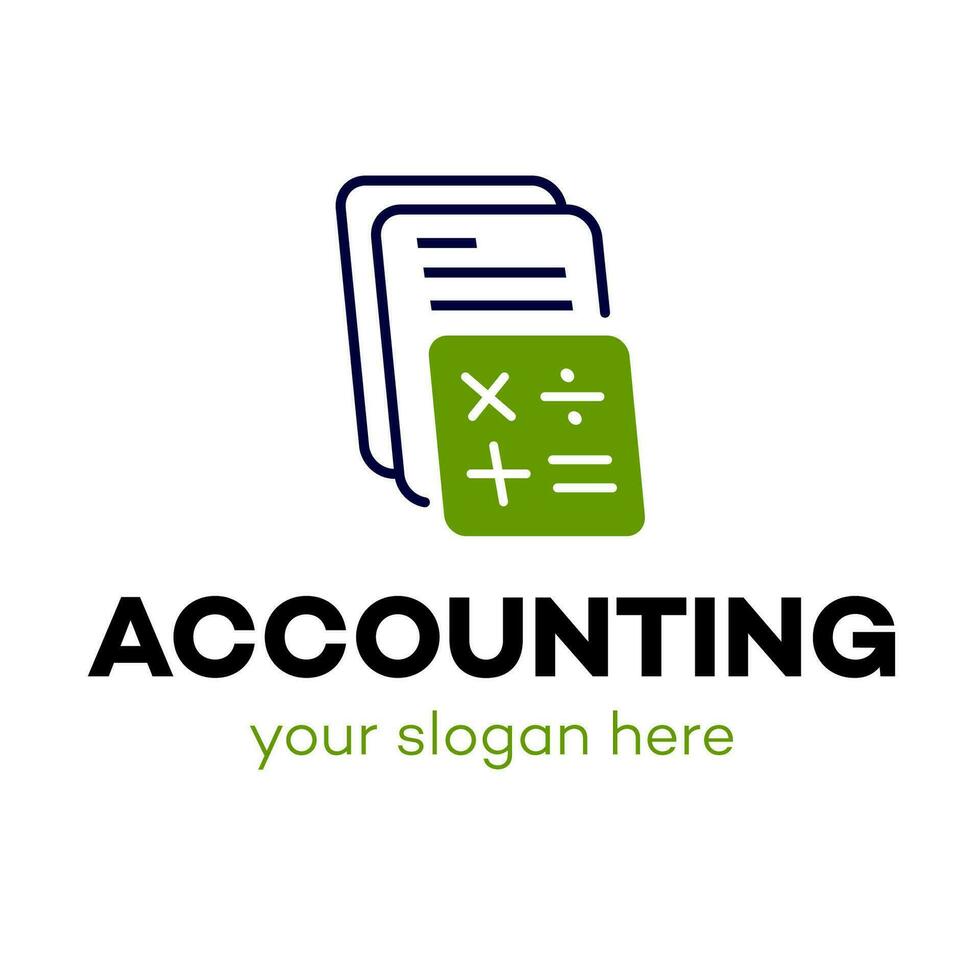 Accounting logotype vector isolated