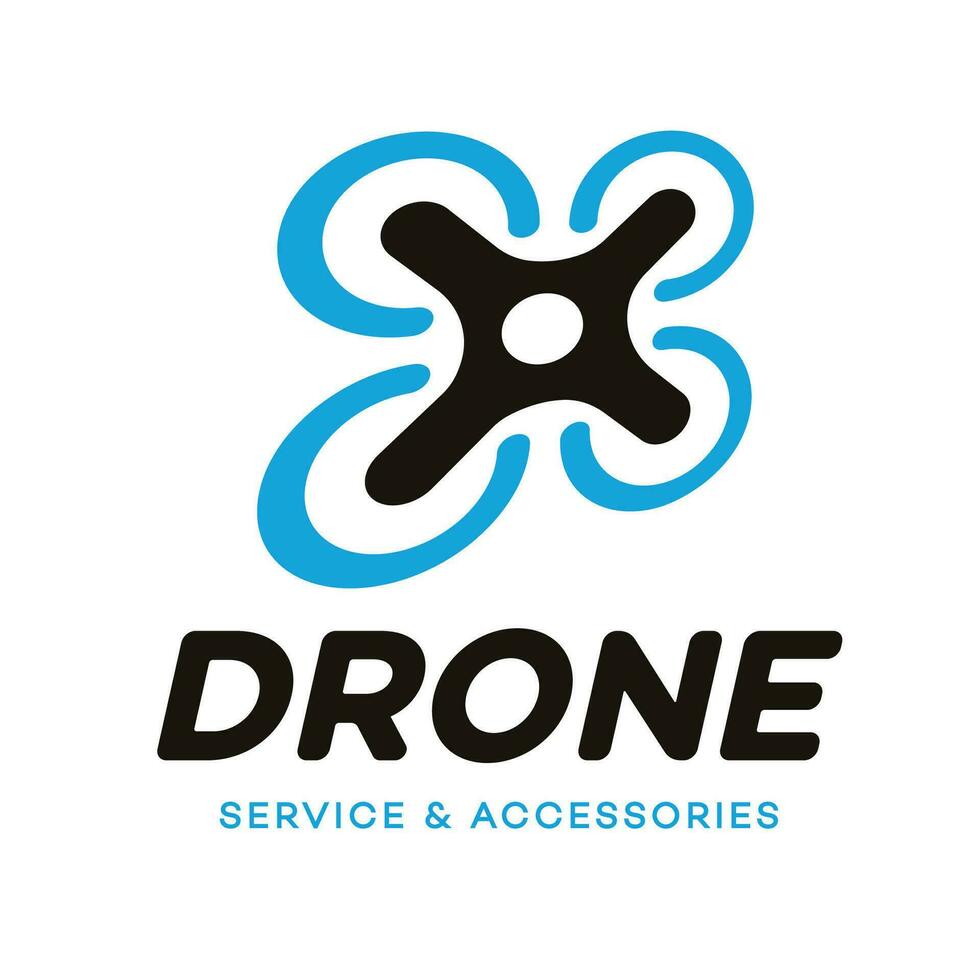 Drone logo vector isolated on white background