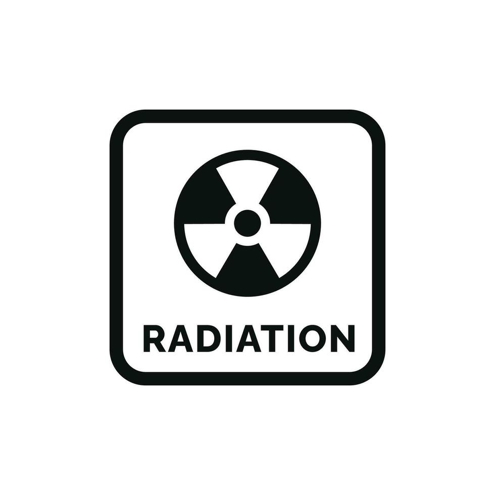 radiación embalaje marca icono símbolo vector