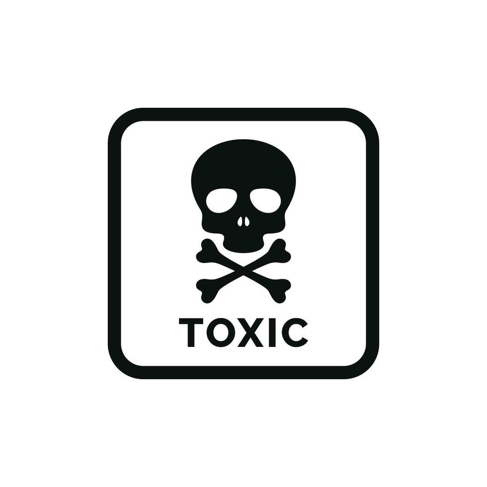 Poison toxic packaging mark icon symbol vector