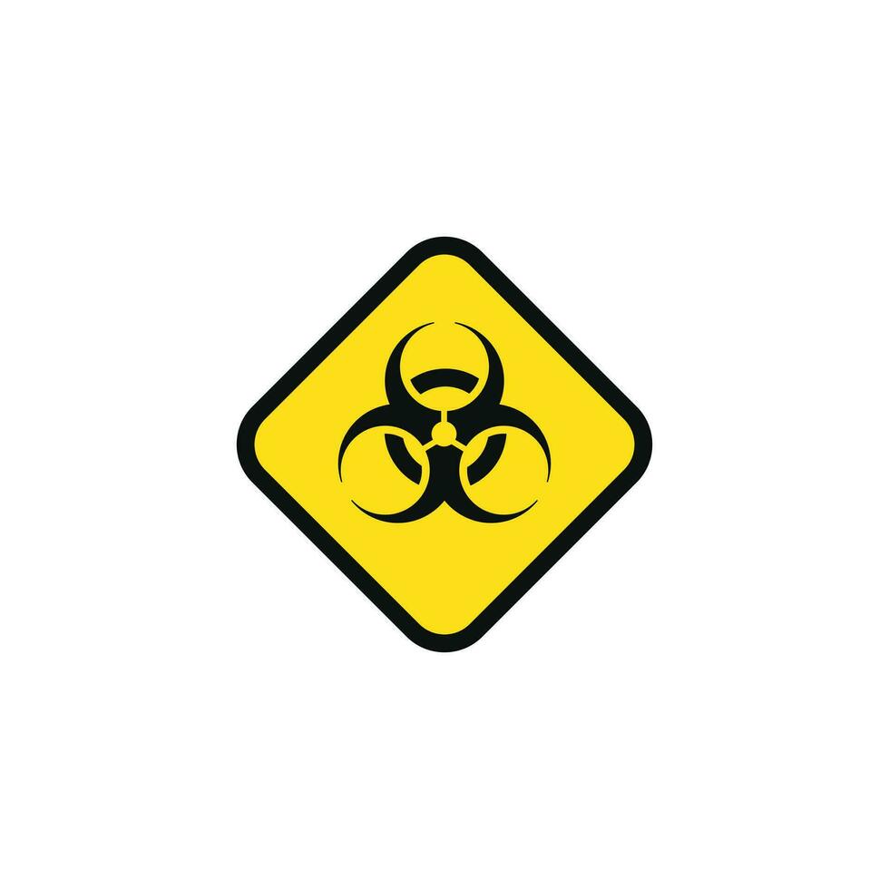 Biohazard caution warning symbol design vector