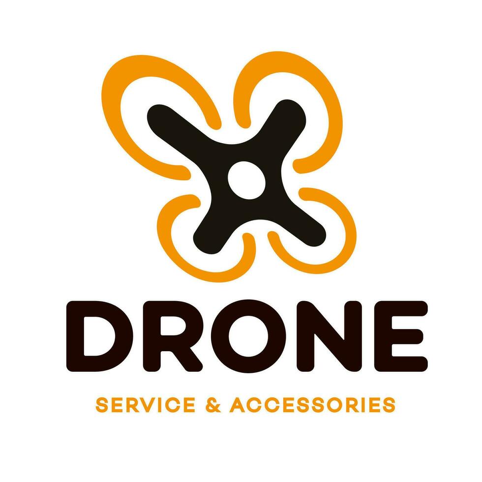 Drone logo vector color isolated on white