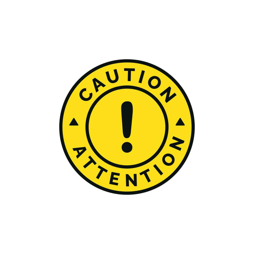 Attention warning exclamation symbol design vector