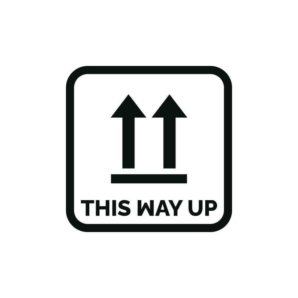 This way up packaging mark icon symbol vector