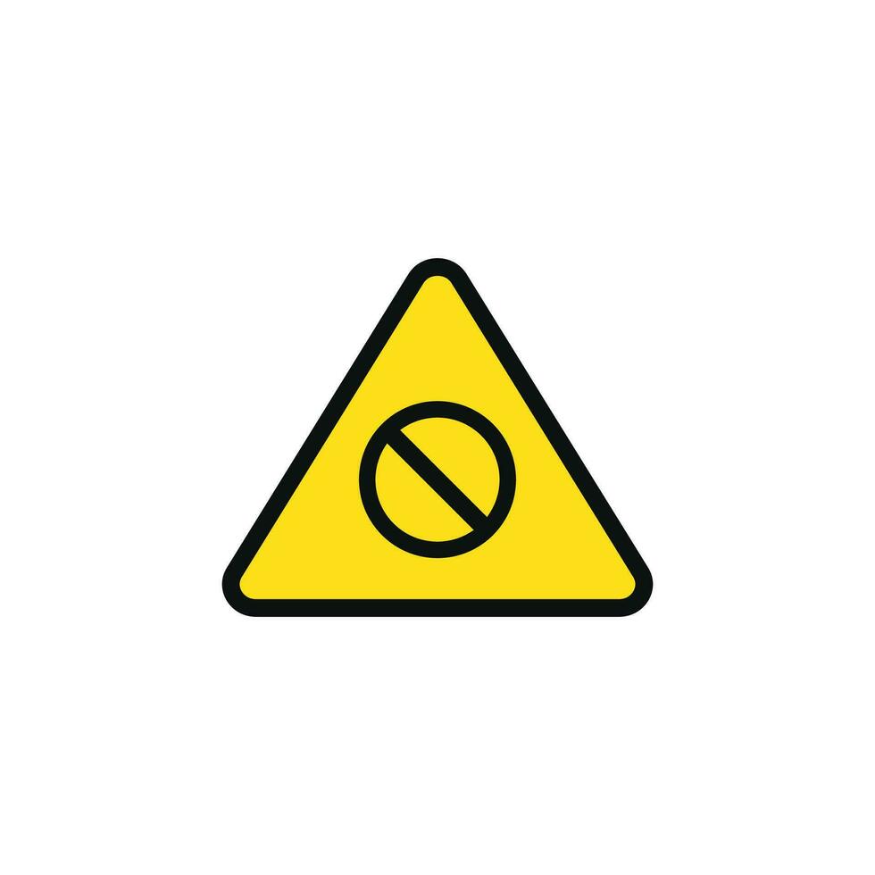 Do not enter caution warning symbol design vector