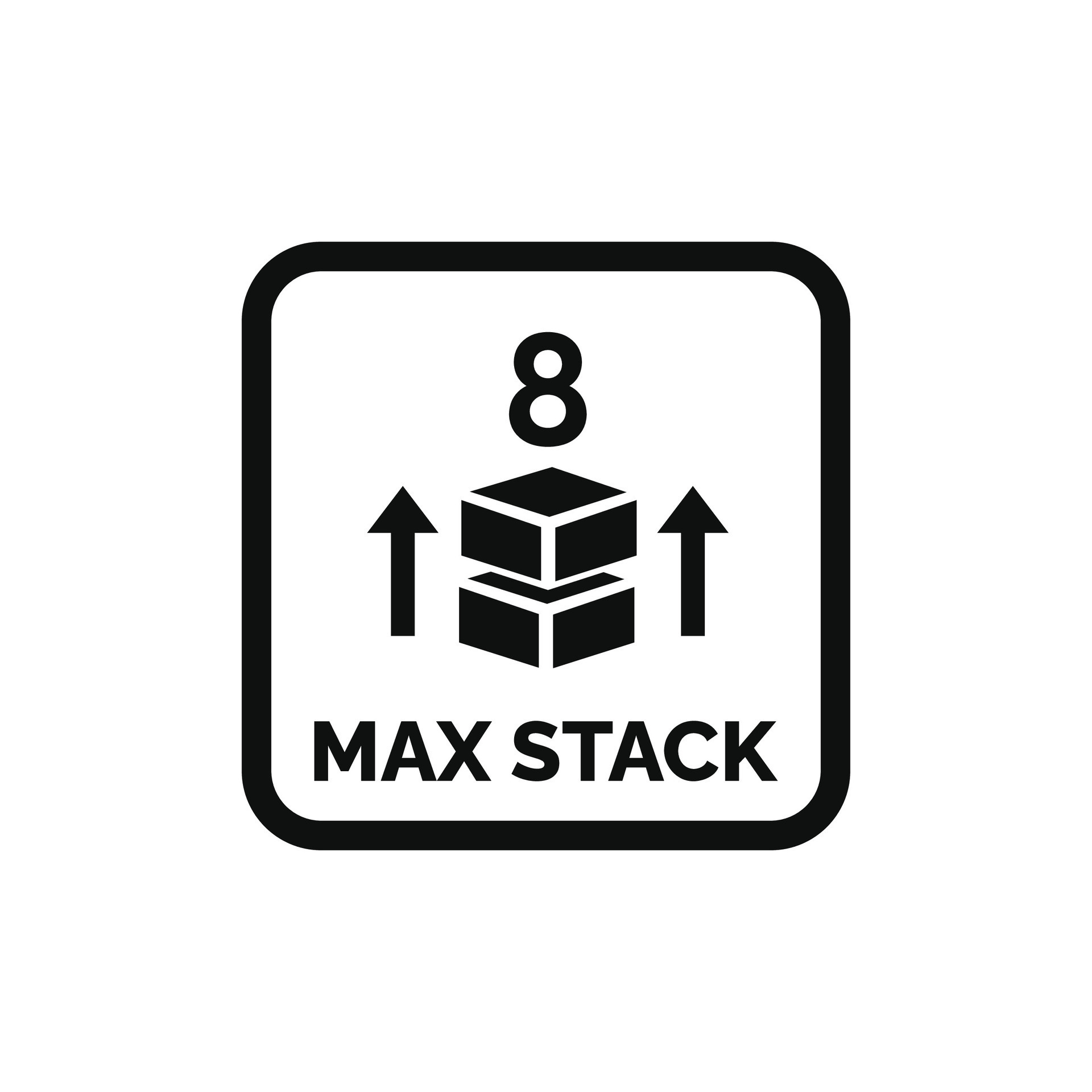Max stack packaging mark icon symbol vector 25661323 Vector Art at Vecteezy