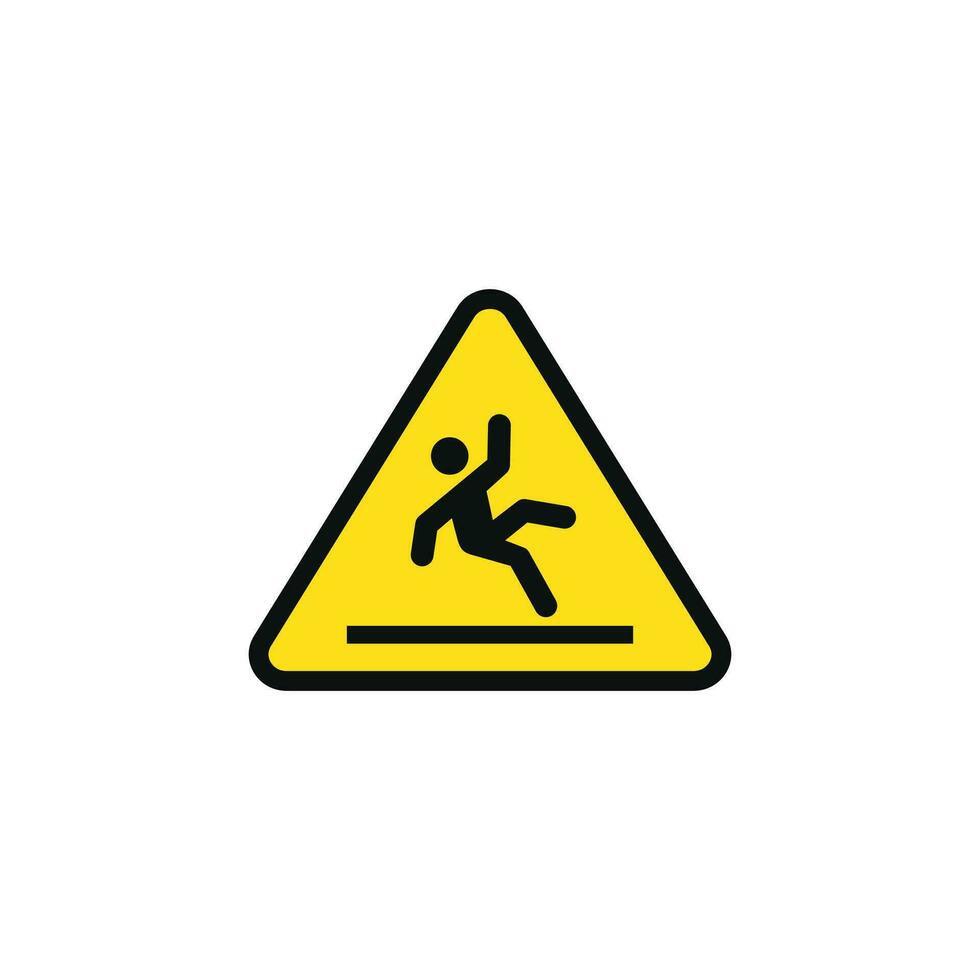 Wet floor caution warning symbol design vector