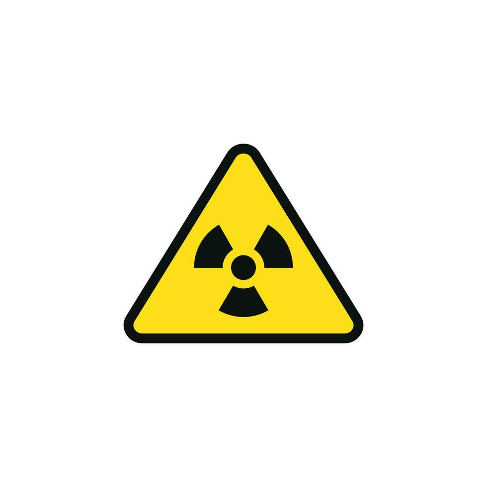 Radiation area caution warning symbol design vector