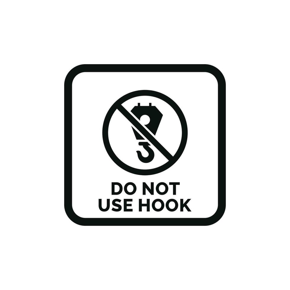 Do not use hooks packaging mark icon symbol vector