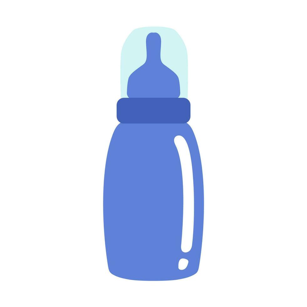 Baby water bottle vector flat color style