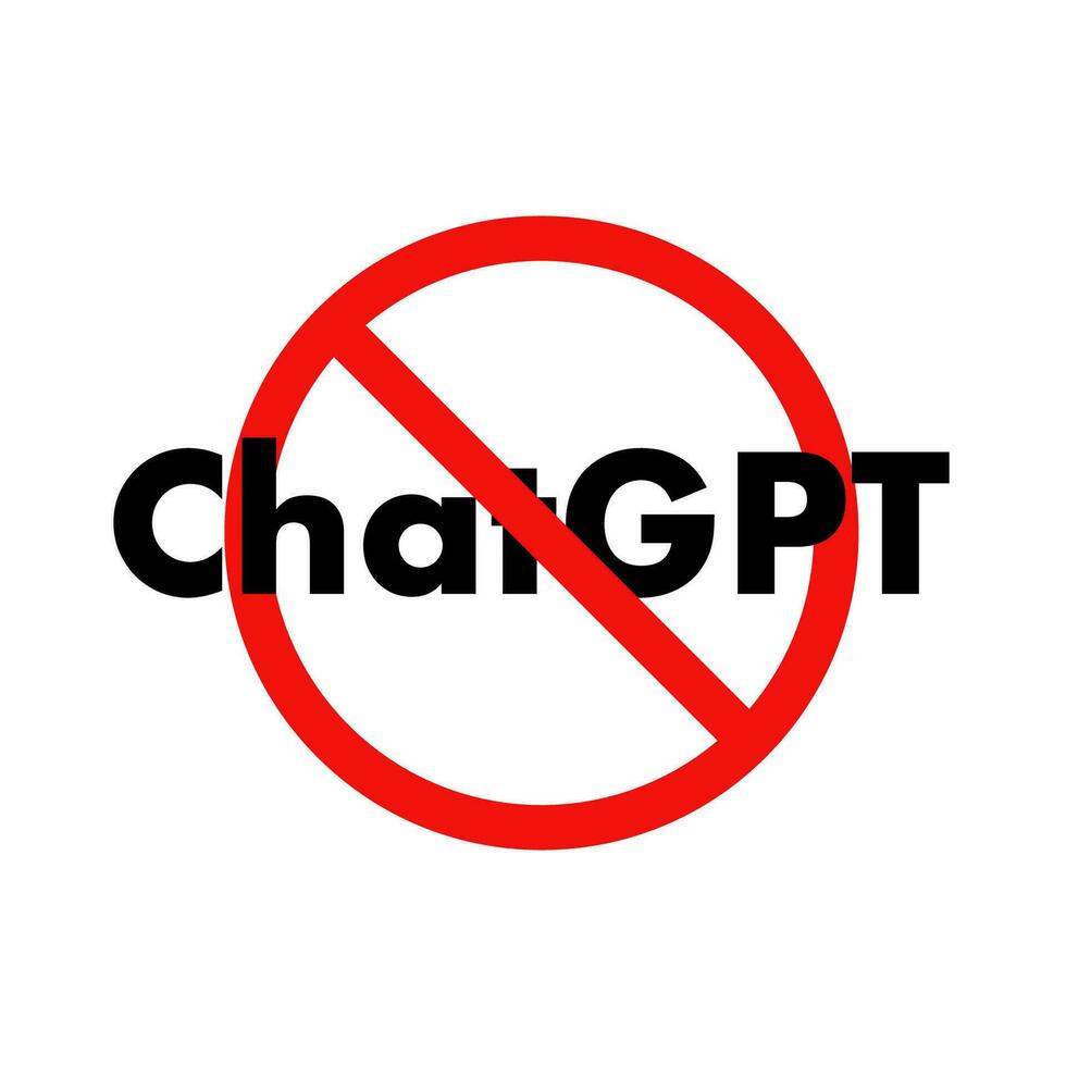 ChatGPT prohibition sign isolated vector
