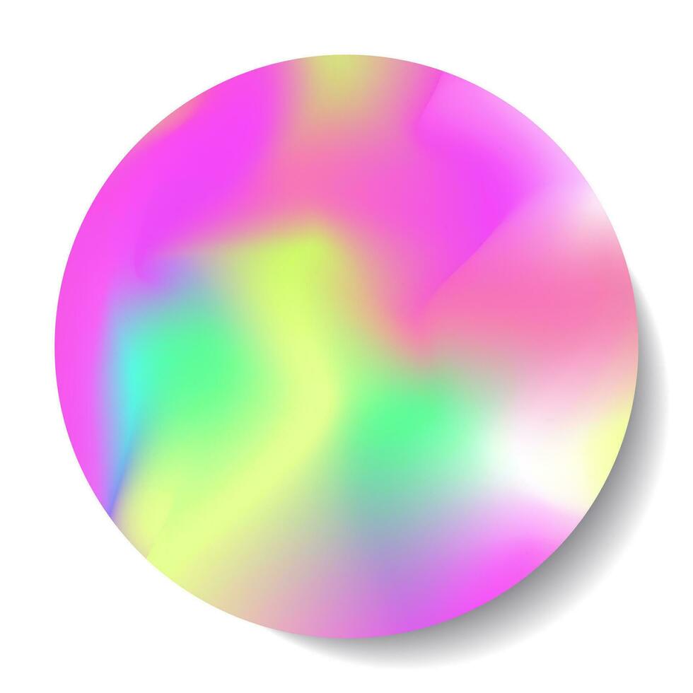 Sticker y2k holography style neon color vector