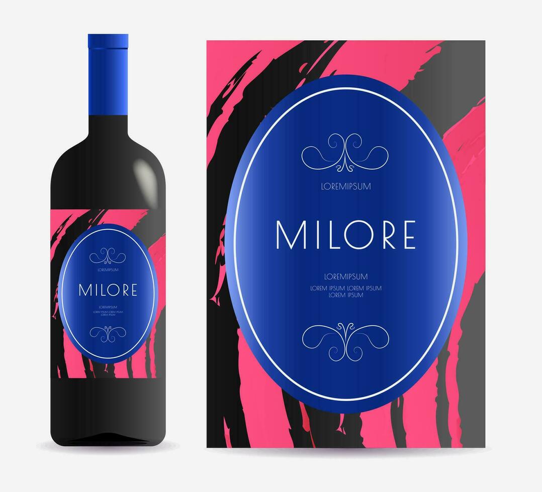 Vine label texture background bottle vector