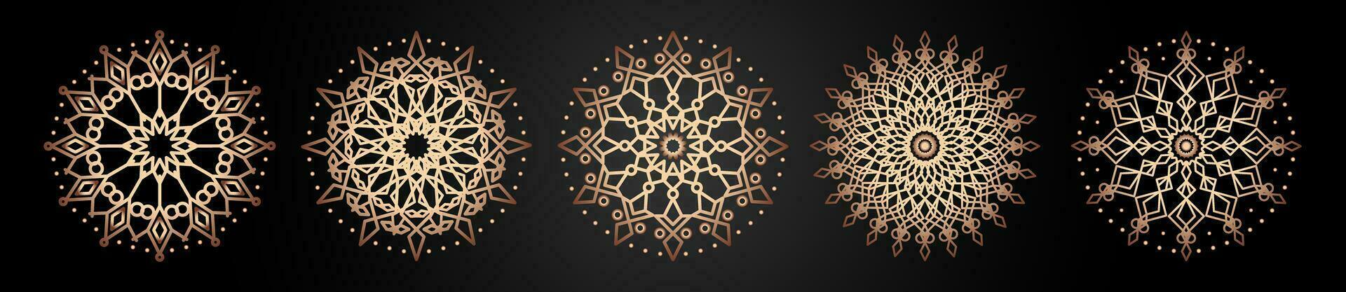 Mandala template cold line style isolated vector